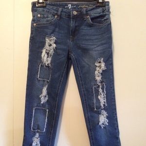 7 for all man kind distressed boyfriend jeans